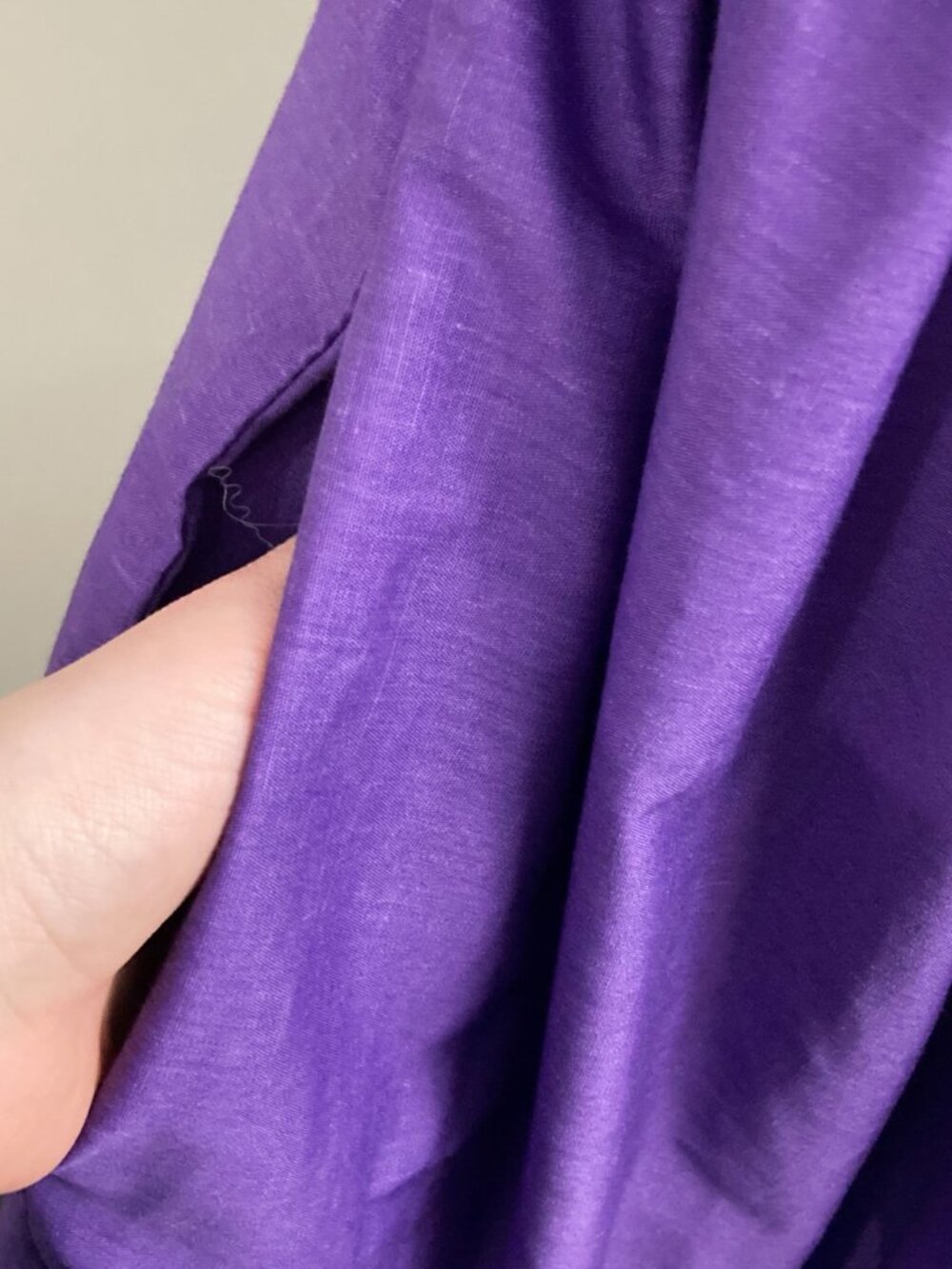 VINTAGE Sleeveless purple button-front fit-and-flare shirtwaist dress SMALL MED - Picture 6 of 15
